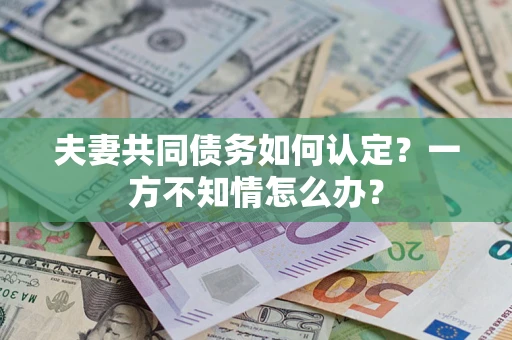 北京夫妻共同债务如何认定？一方不知情怎么办？
