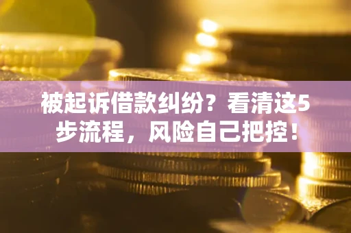 北京被起诉借款纠纷？看清这5步流程，风险自己把控！