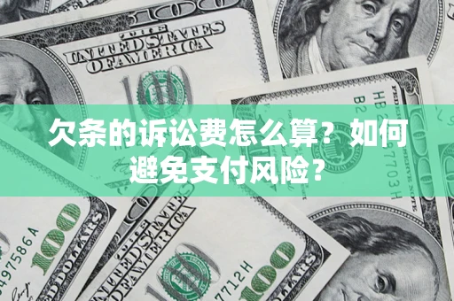 北京欠条的诉讼费怎么算？如何避免支付风险？